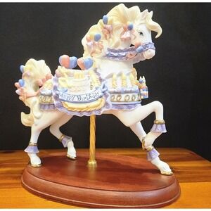 Lenox Birthday Carousel Horse 2001 Limited Edition Porcelain/Gold Accent Figure